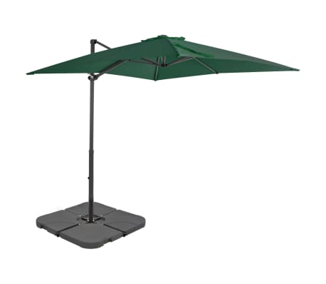 vidaXL Parasol de jardin avec base portable vert