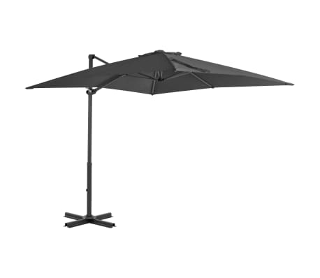 vidaXL Parasol de jardin avec base portable anthracite
