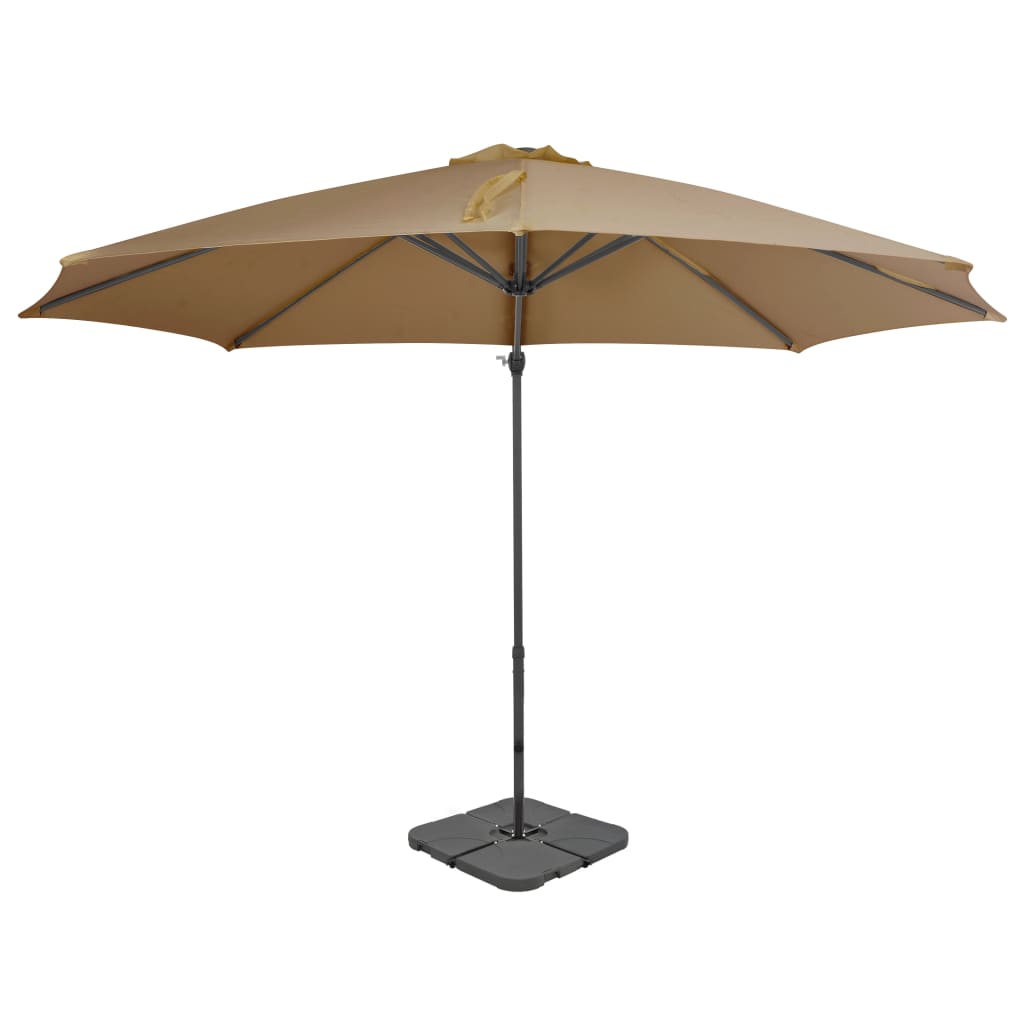 topszínű kültéri napernyő hordozható talppal