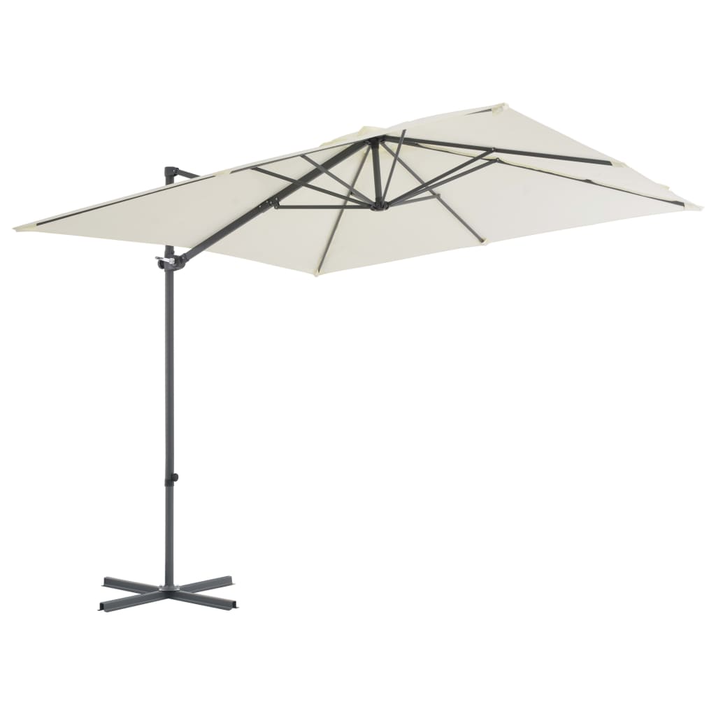 Градински чадър с преносима основа, пясъчен