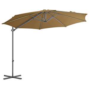 Zahradní slunečník s přenosným stojanem taupe - obrázek 3