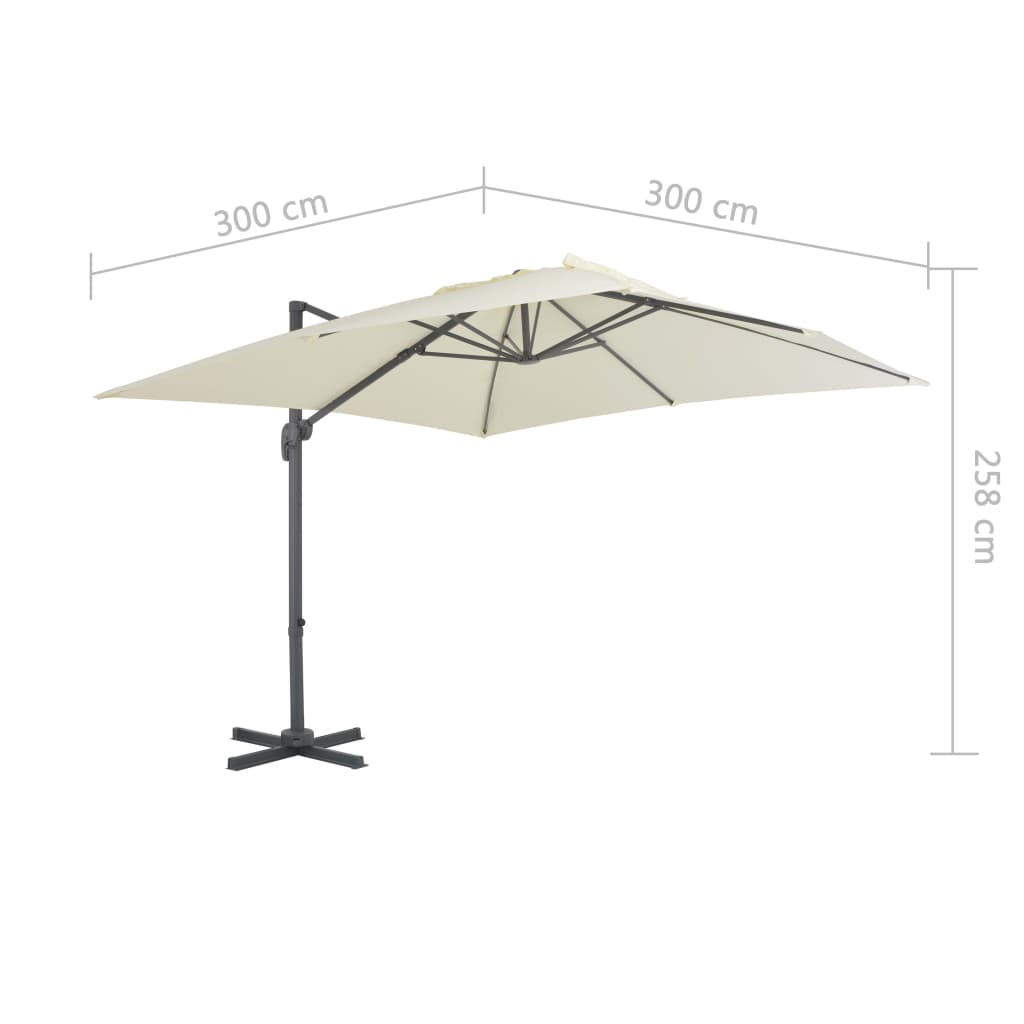 Parasol met draagbare voet zandkleurig image 15