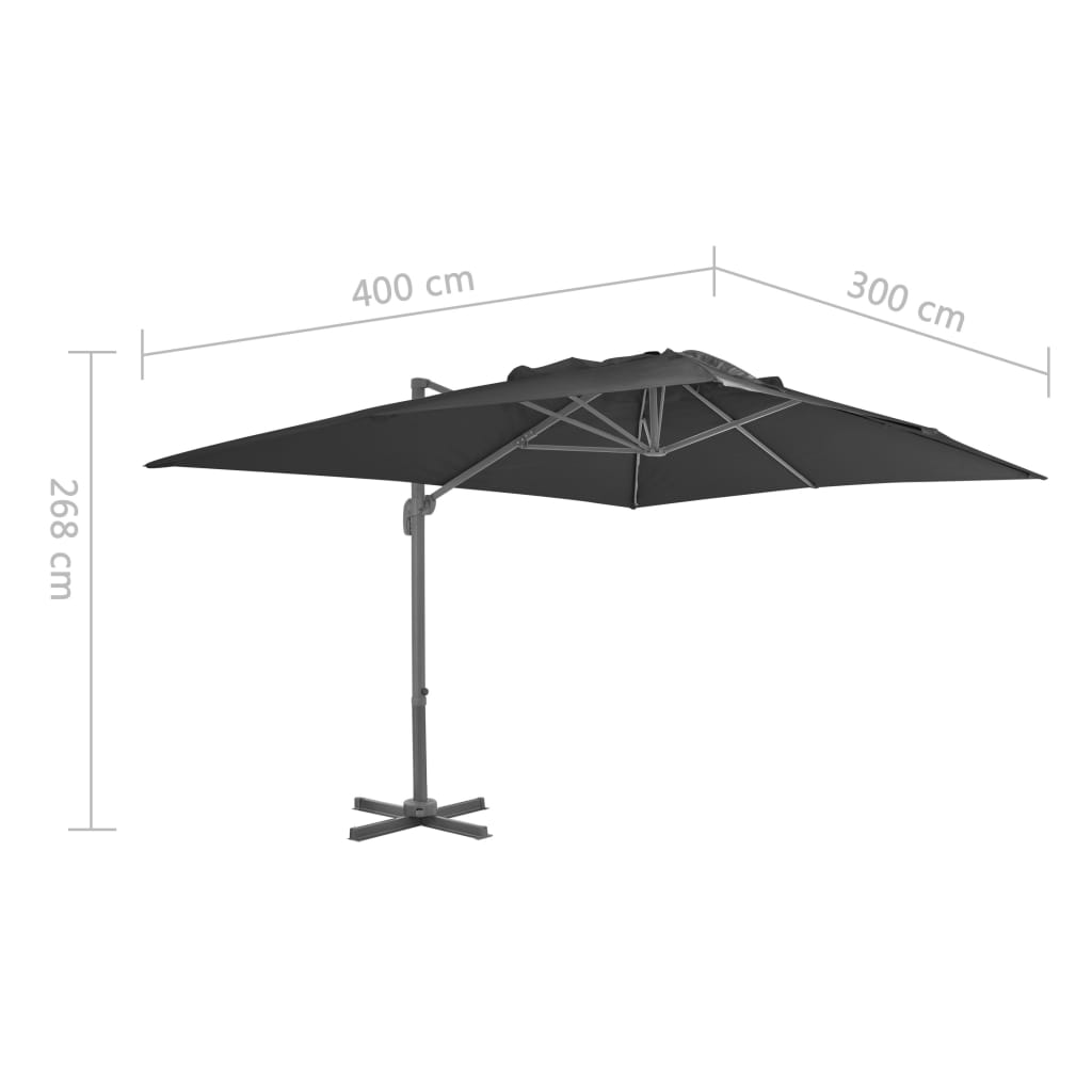 Parasol met draagbare voet antracietkleurig image 15