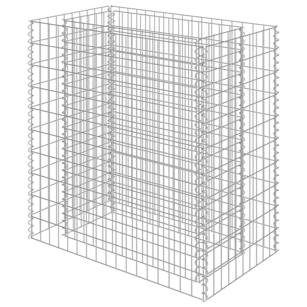 vidaXL Gabionový vyvýšený záhon pozinkovaná ocel 90 x 50 x 100 cm