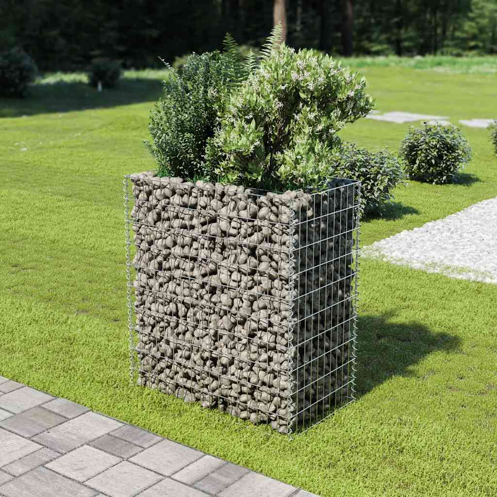 vidaXL Strat înălțat gabion, 90x50x100 cm, oțel galvanizat