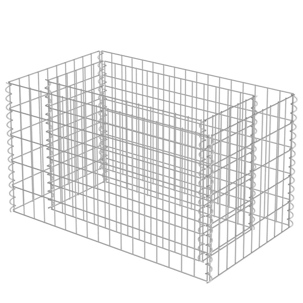 vidaXL Gabion plantenbak verhoogd 90x50x50 cm gegalvaniseerd staal afbeelding