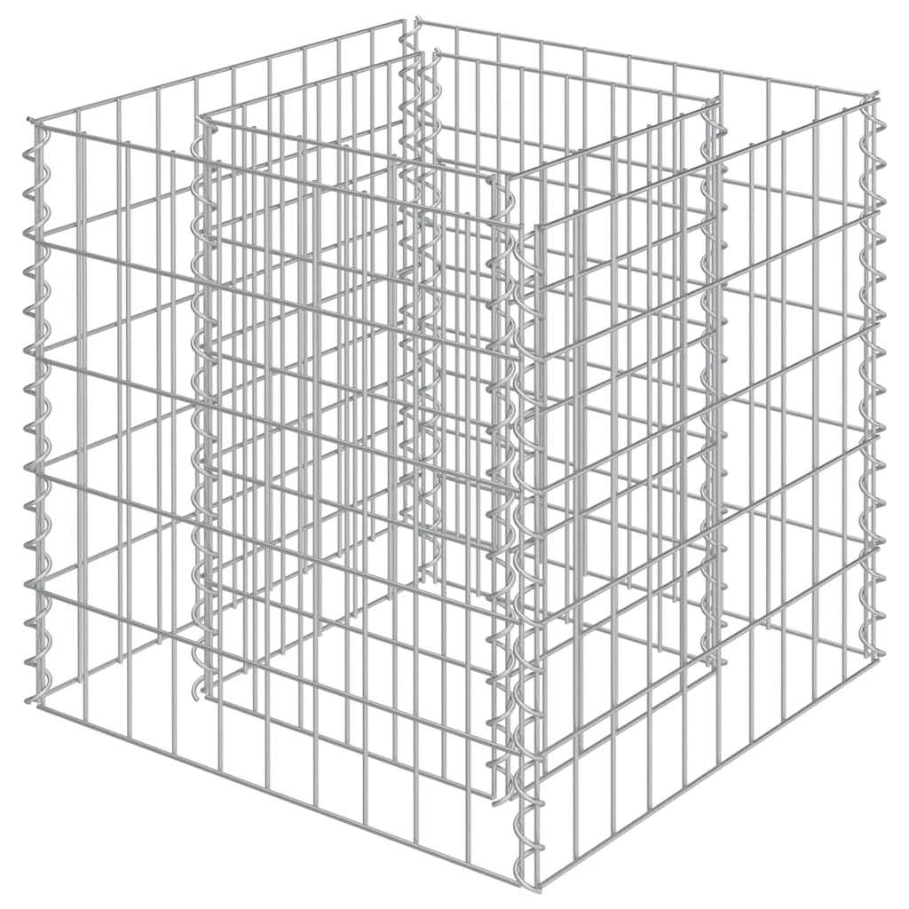 vidaXL Gabionový vyvýšený záhon pozinkovaná ocel 50 x 50 x 50 cm
