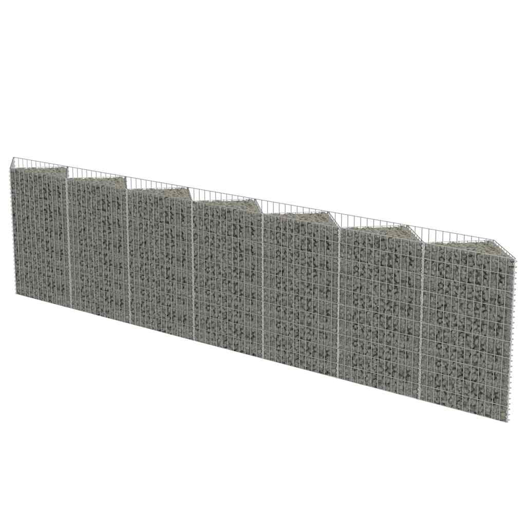 Gabion Wall Stone Planter Fence Panels Outdoor Garden Galvanized Steel vidaXL - Picture 12 of 32