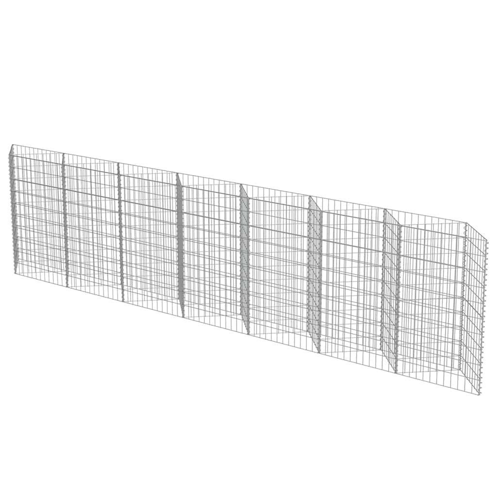 Gabion Wall Stone Planter Fence Panels Outdoor Garden Galvanized Steel vidaXL - Picture 15 of 32