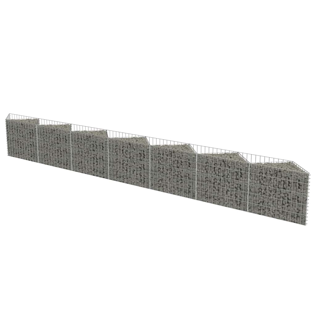 

vidaXL Gabion Wall Galvanized Steel 177.2"x11.8"x19.7"