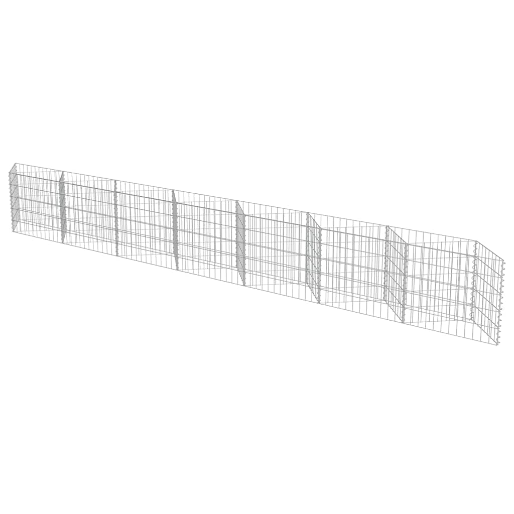 Horganyzott acél gabion fal 450 x 30 x 50 cm 