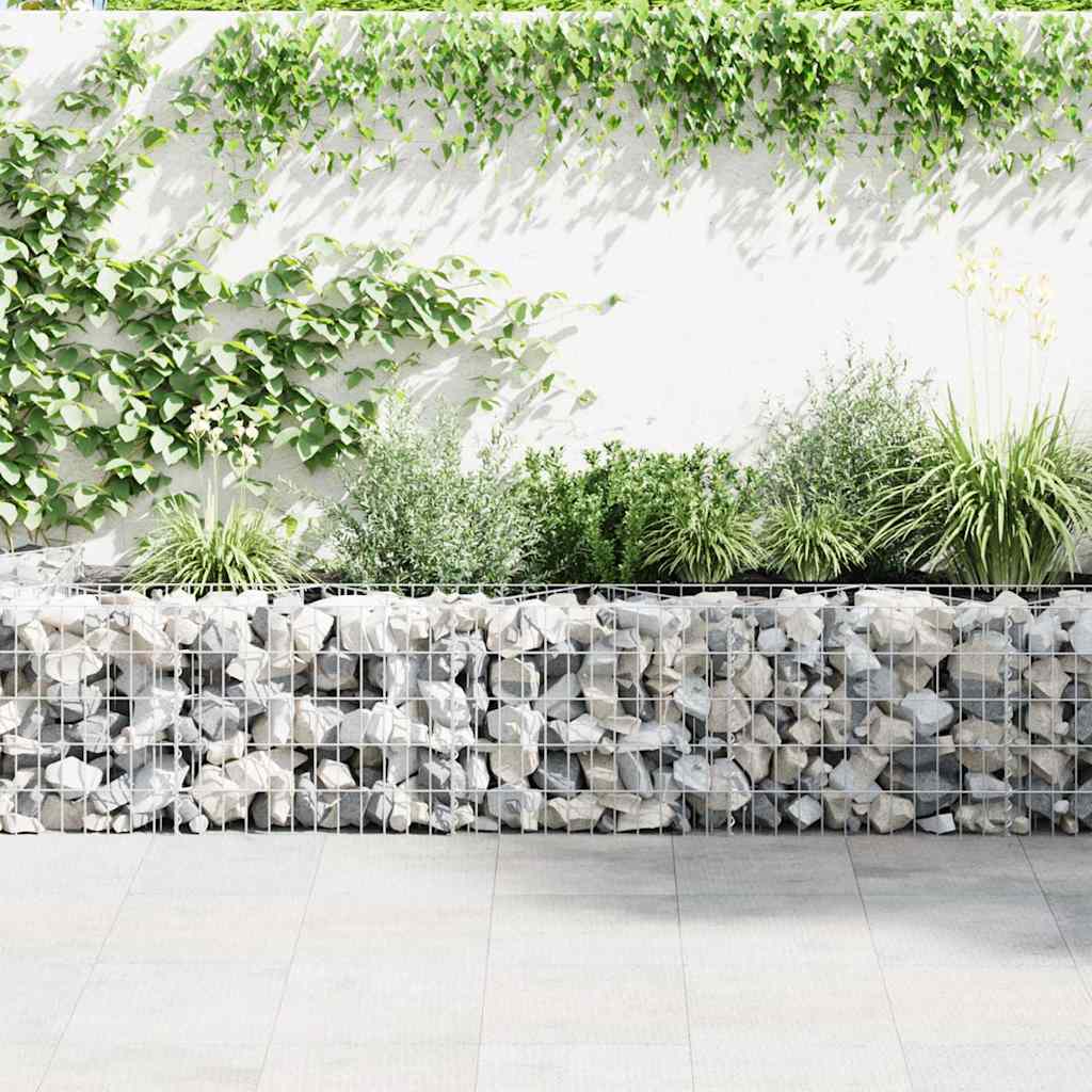 Gabion Wall Stone Planter Fence Panels Outdoor Garden Galvanized Steel vidaXL - Picture 9 of 32