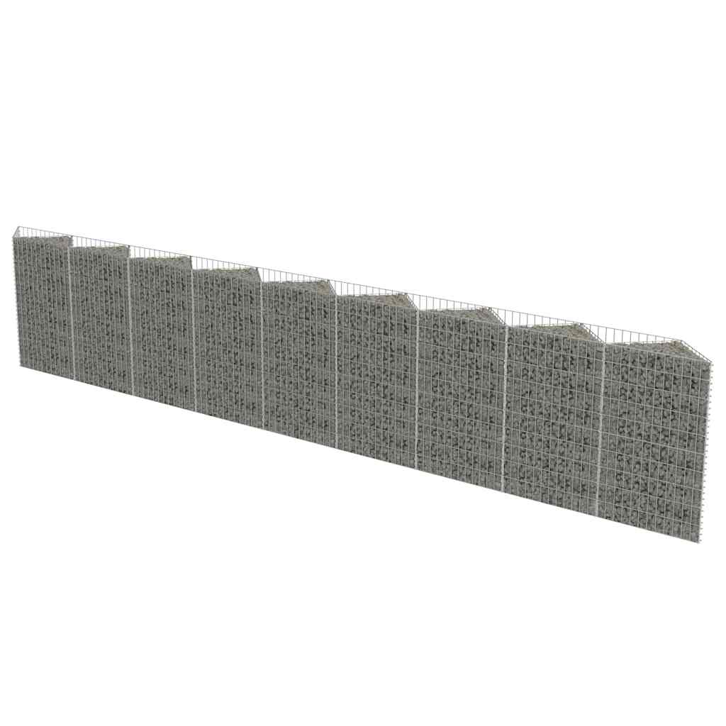 

vidaXL Gabion Wall Galvanized Steel 248"x11.8"x39.4"