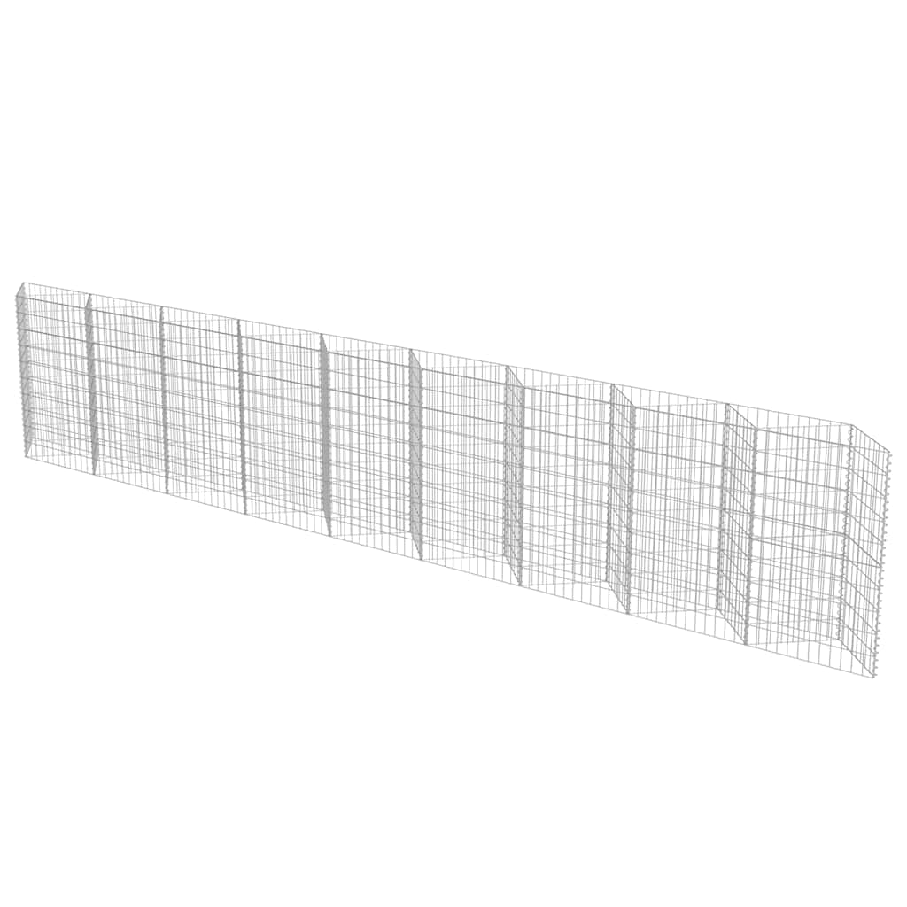 

vidaXL Schanskorf wand 630x30x100 cm gegalvaniseerd staal