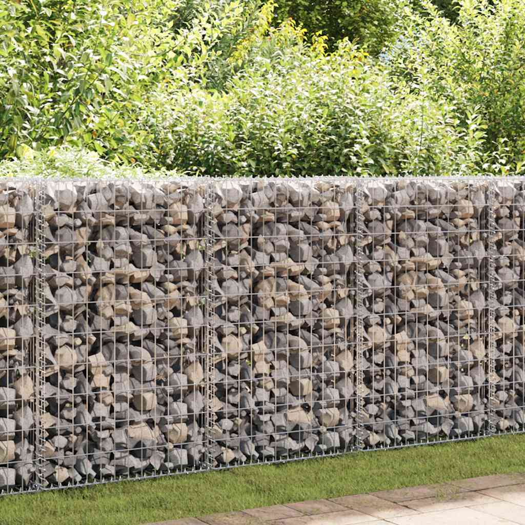 vidaXL Perete gabion, 630 x 30 x 100 cm, oțel galvanizat