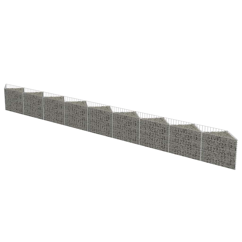 

vidaXL Gabion Wall Galvanized Steel 248"x11.8"x19.7"