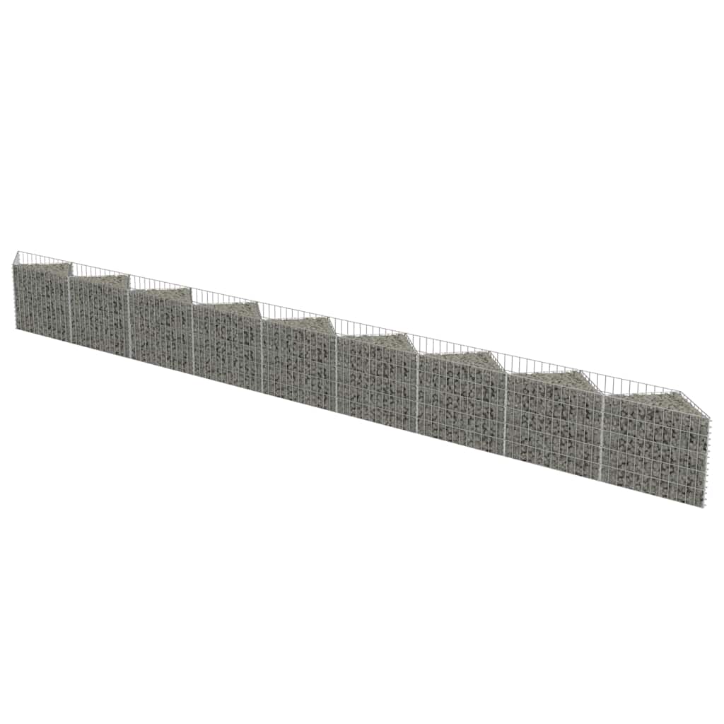 Gabion Wall Stone Planter Fence Panels Outdoor Garden Galvanized Steel vidaXL - Picture 19 of 32