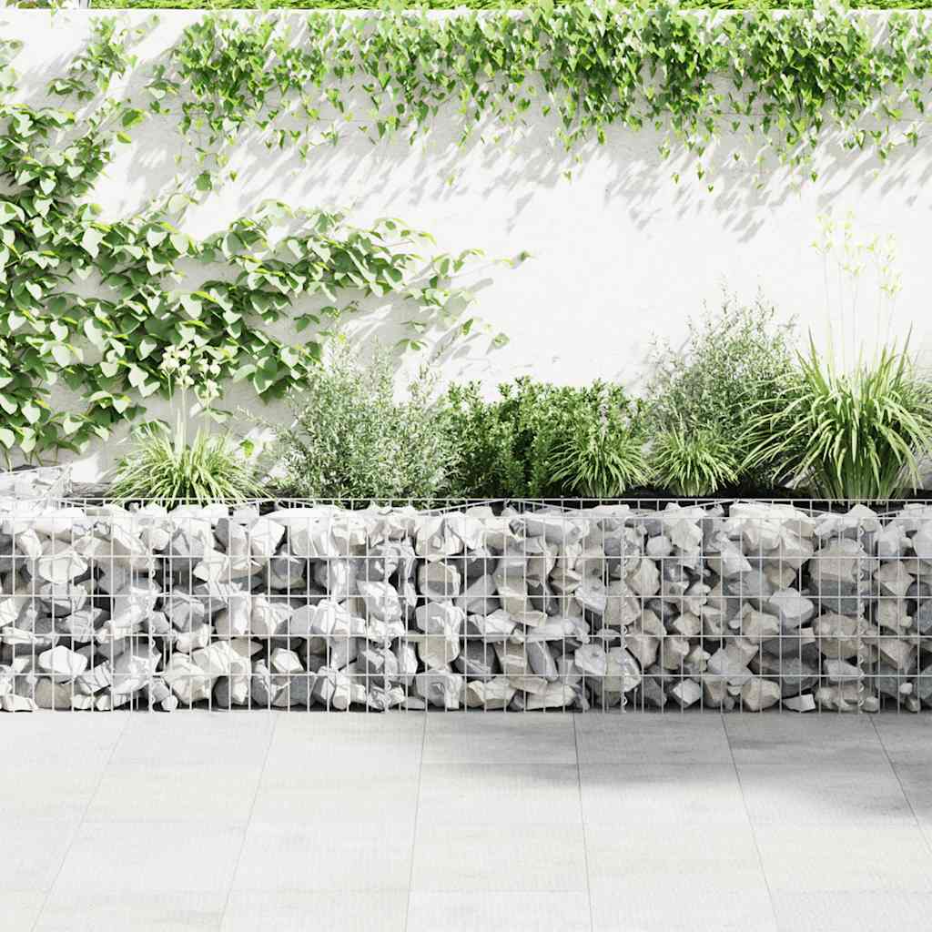Gabion Wall Stone Planter Fence Panels Outdoor Garden Galvanized Steel vidaXL - Picture 23 of 32