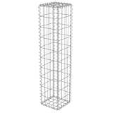 vidaXL Gabionenwand mit Abdeckung Verzinkter Stahl 20×20×100 cm