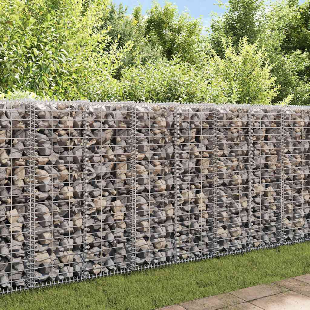 vidaXL Perete gabion cu capace, 20x20x100 cm, oțel galvanizat