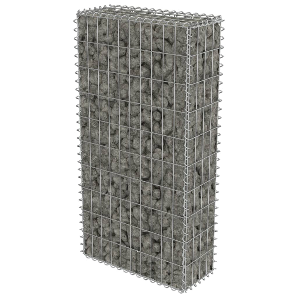 Image of vidaXL Gabion Wall with Covers Galvanised Steel 50x20x100 cm