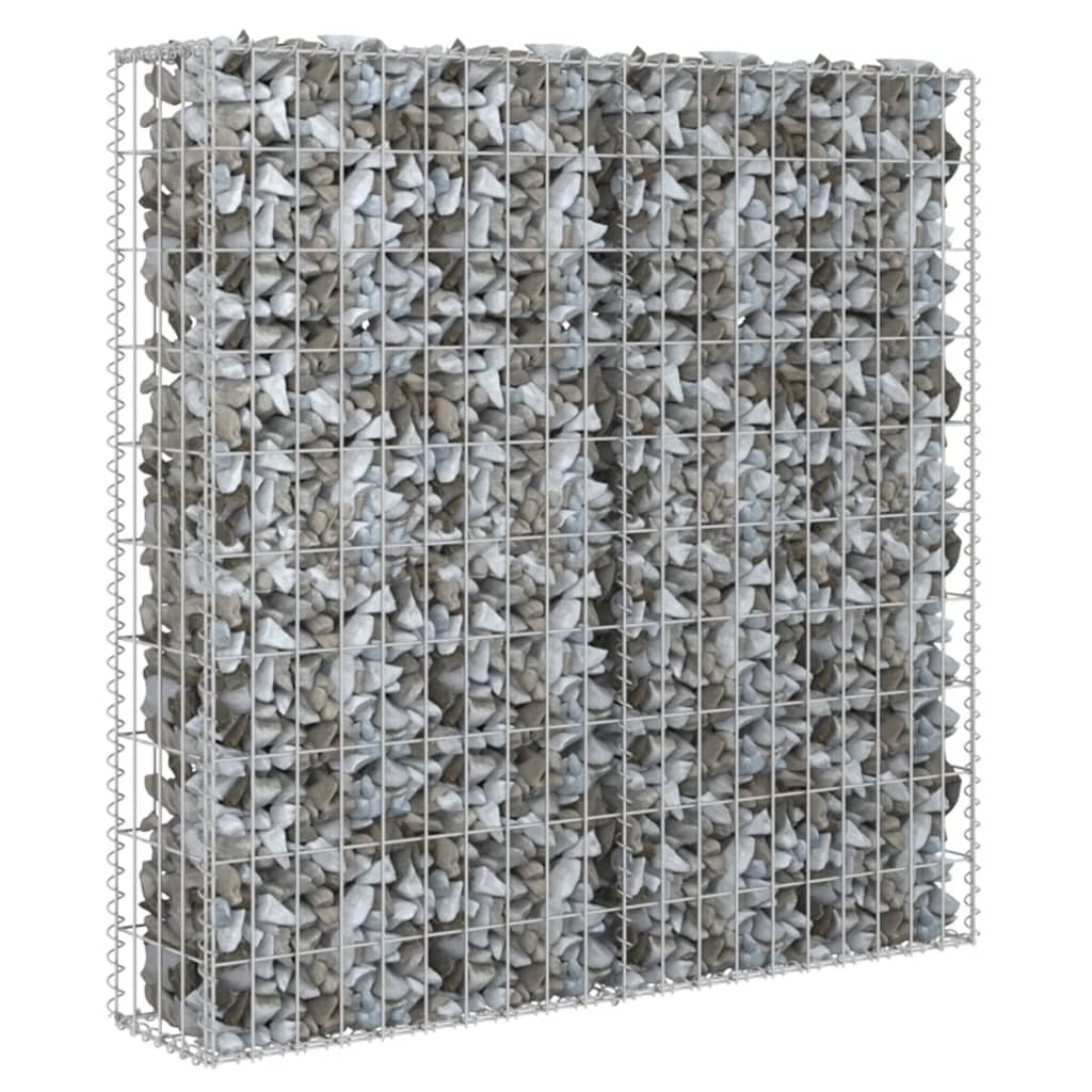 

vidaXL Gabion Wall with Covers Galvanized Steel 31.5"x7.87"x39.4"