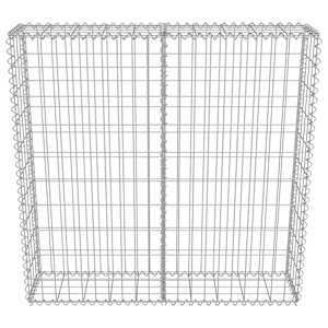 Gabionová zeď s kryty z pozinkované oceli 100 x 20 x 100 cm - obrázek 5