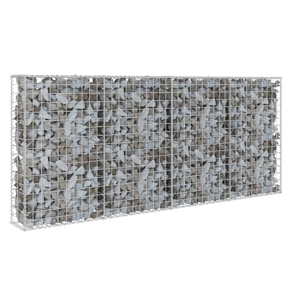 VidaXL Mur à Gabion Avec Couvercles Acier Galvanisé 200 X 20 X 85 Cm