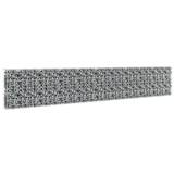 vidaXL Gabiónová stena s krytmi, pozinkovaná oceľ 600x30x100 cm