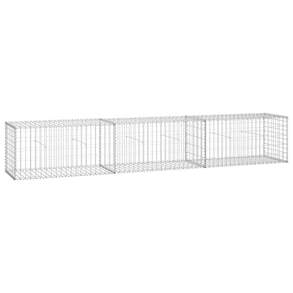 

vidaXL Gabion Wall with Covers Galvanized Steel 118"x19.7"x19.7"