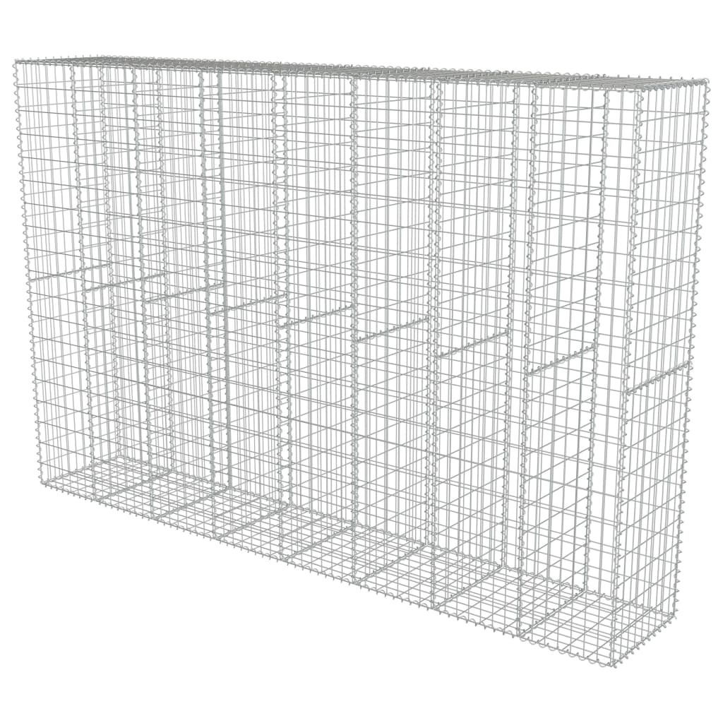 

vidaXL Schanskorfmuur met deksels 300x50x200 cm gegalvaniseerd staal