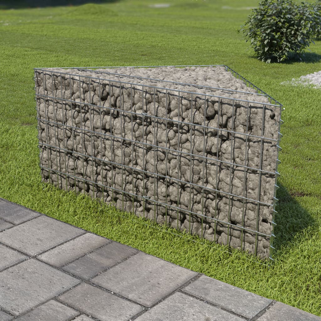 vidaXL Strat înălțat gabion, 75x75x50 cm, oțel galvanizat