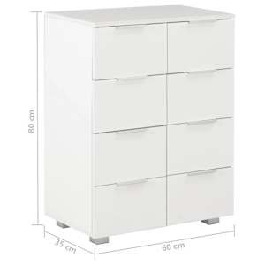Příborník bílý s vysokým leskem 60x35x80 cm kompozitní dřevo - obrázek 9