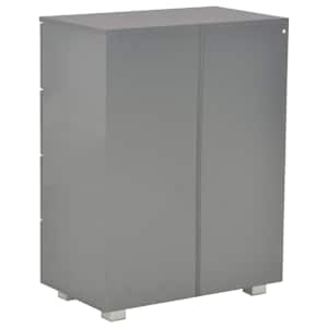 Příborník šedý s vysokým leskem 60x35x80 cm kompozitní dřevo - obrázek 5