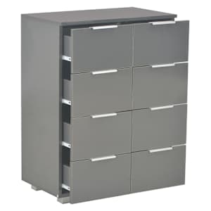 Příborník šedý s vysokým leskem 60x35x80 cm kompozitní dřevo - obrázek 6