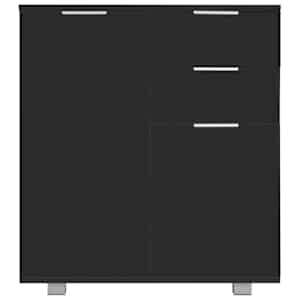 Příborník černý s vysokým leskem 71x35x80 cm kompozitní dřevo - obrázek 3