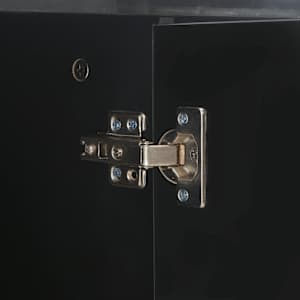 Příborník černý s vysokým leskem 71x35x80 cm kompozitní dřevo - obrázek 8