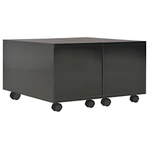 vidaXL kohvilaud, k&otilde;rgl&auml;ikega must 60 x 60 x 35 cm tehispuit