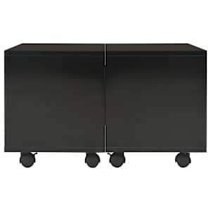 Konferenční stolek černý lesklý 60x60x35 cm kompozitní dřevo - obrázek 3