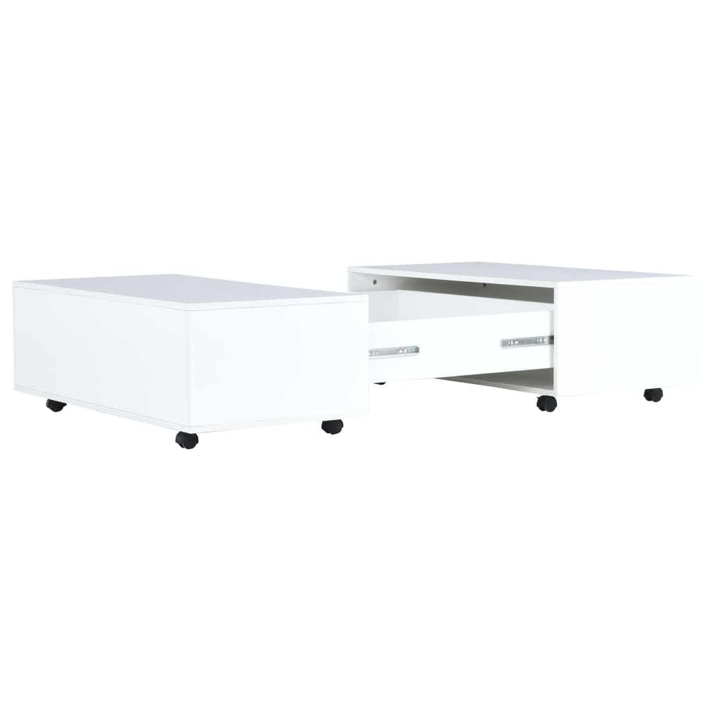 

vidaXL Salontafel 100x100x35 cm hoogglans wit