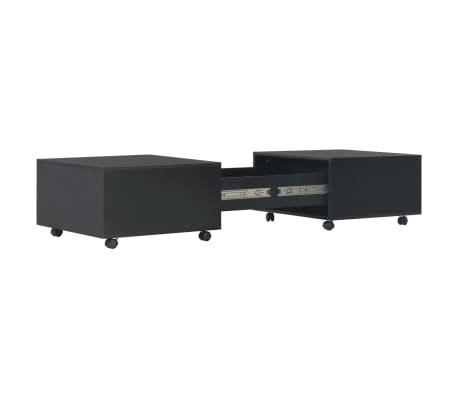 vidaXL Table basse Noir brillant 120 x 60 x 35 cm