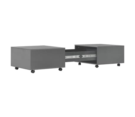 vidaXL Coffee Table High Gloss Grey 120x60x35 cm