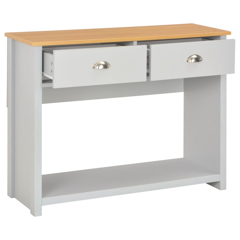 vidaXL Wandtafel 97x35x76 cm grijs afbeelding