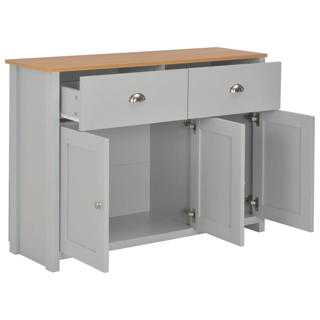 

vidaXL Dressoir 112x35x81 cm grijs