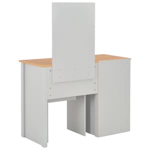 Toaletní stolek se zrcadlem a stoličkou šedý 104 x 45 x 131 cm - obrázek 5