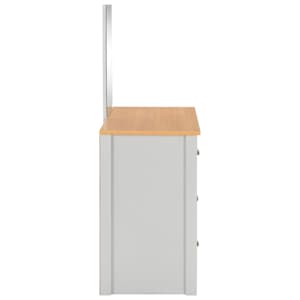 Toaletní stolek se zrcadlem a stoličkou šedý 104 x 45 x 131 cm - obrázek 6