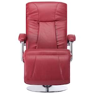 vidaXL Fotoliu TV, roșu vin, piele ecologică