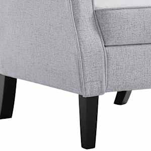 Křeslo světle šedé textil - obrázek 7