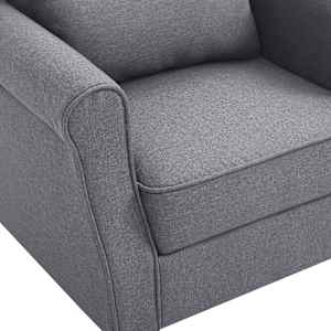 Křeslo tmavě šedé textil - obrázek 6