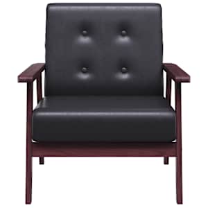 Křeslo černé umělá kůže - obrázek 4